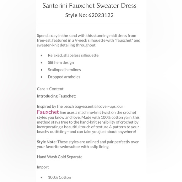 Free People Beach Santorini Fauxchet Sweater Dress - Picture 15 of 15